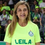 Leila Pereira iniste em Vitor Roque. Foto: Divulgação/Palmeiras