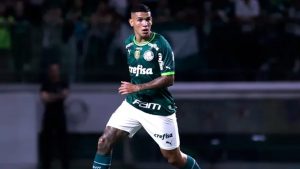 Zagueiro do Palmeiras durante partida no Campeonato Brasileiro