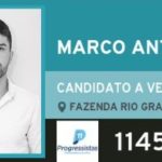 Árbitro Marco Antônio Travessolo durante campanha a vereador. Foto: Reprodução