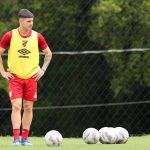 Bruno Zapelli em treino pelo Athletico-PR. Foto: Duda Matoso/athletico.com.br