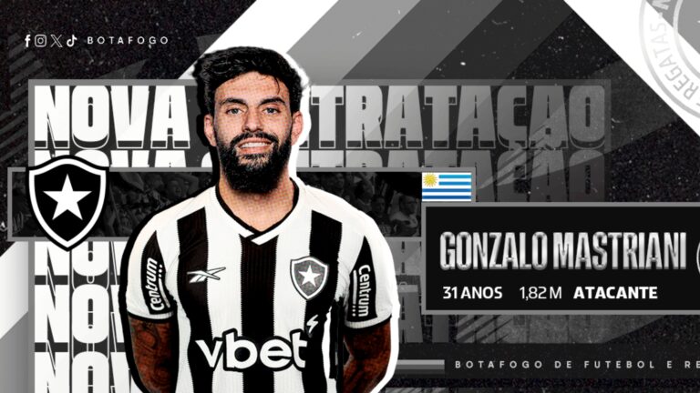 Mastriani é anunciado pelo Botafogo. Foto: Reprodução.
