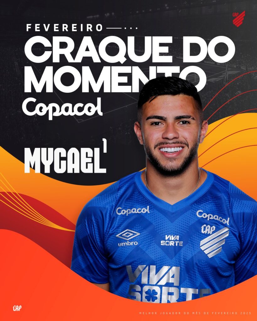 Mycael é eleito o craque de fevereiro. Foto: Reprodução