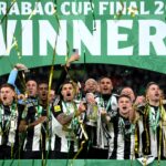 Bruno Guimarães, ídolo do Athletico, se sagrou campeão pelo Newcastle - Foto: Divulgação / Newcastle United