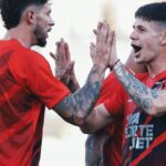 Tobias e Zapelli no duelo entre Athletico-PR e Maringá - Foto: Divulgação/Athletico